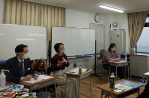 北豊島高校通信制課程　K-Cafe　体験談発表の様子