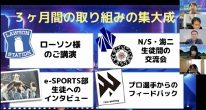 12月16日（金）、N高校（本校：沖縄県うるま市）とS高校（本校：茨城県つくば市）、茨城県立水海道第二高校が『e-SPORTSメシ 開発プロジェクト』の決勝プレゼンテーション大会をオンラインで開催しました。