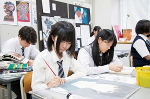 イラストの授業の様子